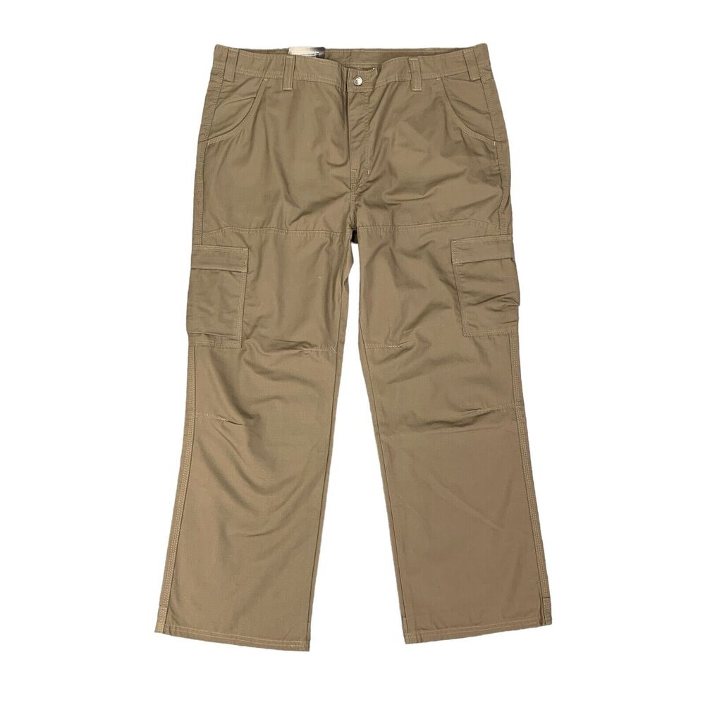 Berne Pants Mens 42 Beige Ripstop Tactical Cargo Relaxed Fit Utility Workwear